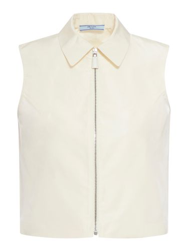 Sleeveless faille shirt - - Woman - Prada - Modalova