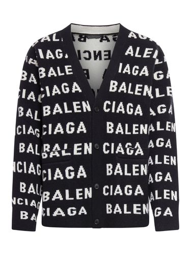 LOGO ALLOVER CARDIGAN - Woman - Balenciaga - Modalova