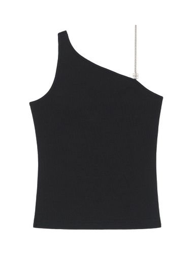Asymmetric cotton top with chain - - Woman - Givenchy - Modalova