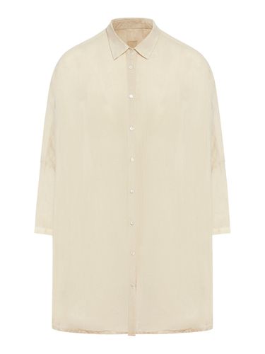 Oversized linen shirt - - Woman - 120% Lino - Modalova