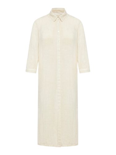 Long dress with buttons - - Woman - 120% Lino - Modalova