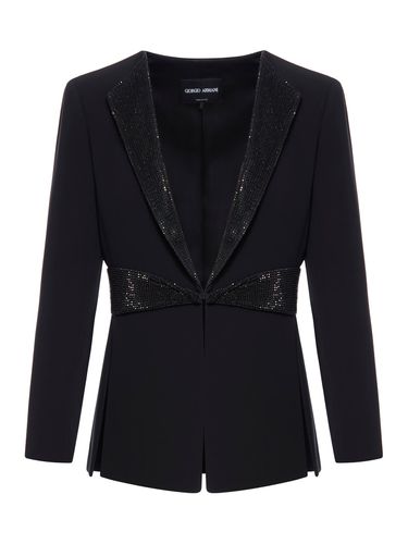 Jacket with rhinestone inserts - - Woman - Giorgio Armani - Modalova