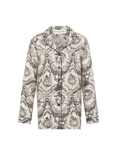 And gray Toile de Jouy Soleil silk twill shirt - - Woman - Christian Dior - Modalova