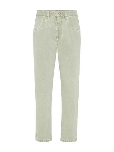 Tapered jeans with patch - - Woman - Brunello Cucinelli - Modalova