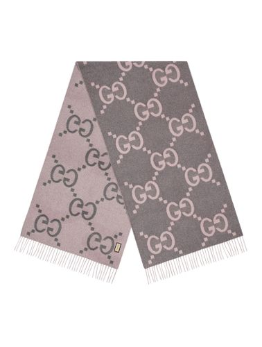 GG JACQUARD CASHMERE SCARF - - Woman - Gucci - Modalova