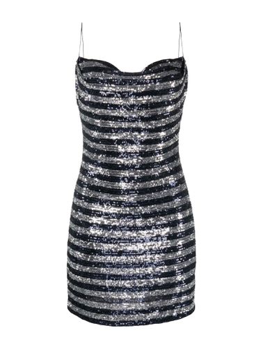 Short dress with striped sequins - - Woman - Balmain - Modalova