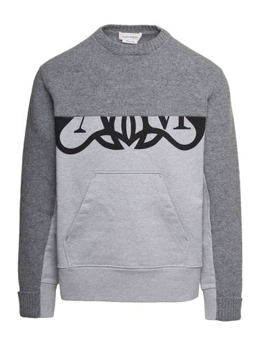 Cotton sweater with logo - - Man - Mcqueen - Modalova