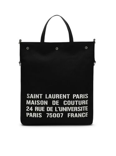 North/South tote bag in canvas - - Man - Saint Laurent - Modalova