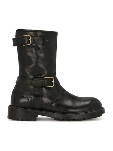 Horseride leather boots - - Man - Dolce & Gabbana - Modalova
