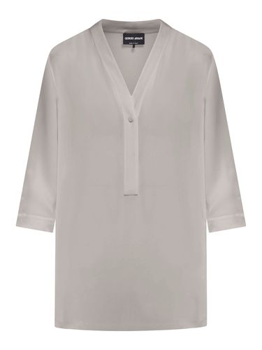 V-neck blouse - - Woman - Giorgio Armani - Modalova