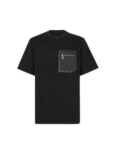 Black jersey T-shirt - Fendi - Man - Fendi - Modalova