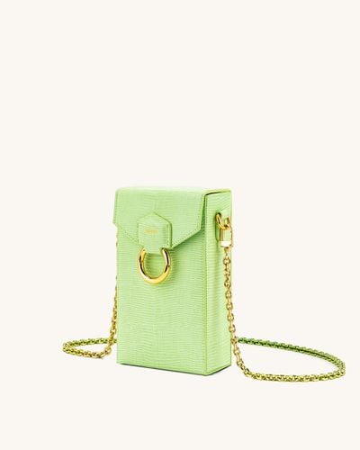 Lola Chain Phone Case - Lime Green Lizard - JW PEI - Modalova