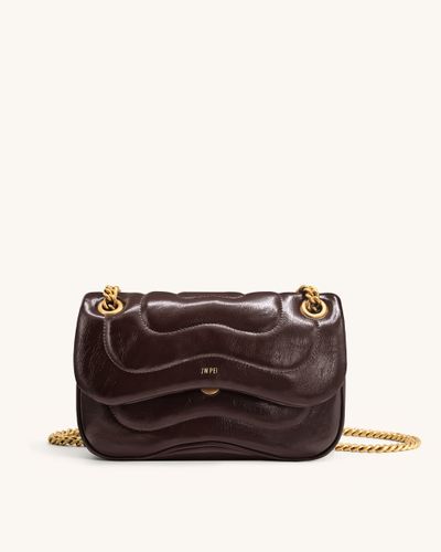 Tina Quilted Chain Crossbody - Deep Claret Brown - JW PEI - Modalova