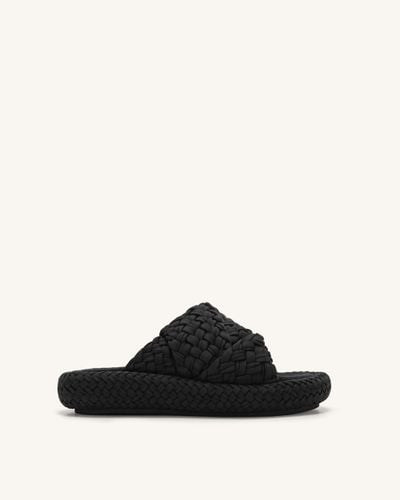 Lilah Woven Platform Sandal - Black - JW PEI - Modalova