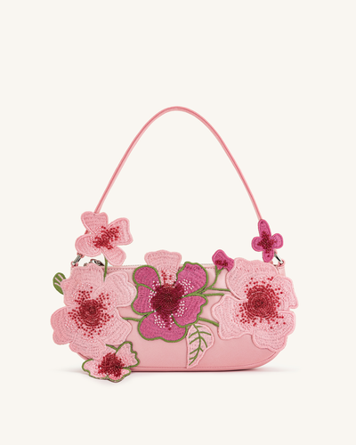 Leona Bead Embellished Shoulder Bag - Pink - JW PEI - Modalova