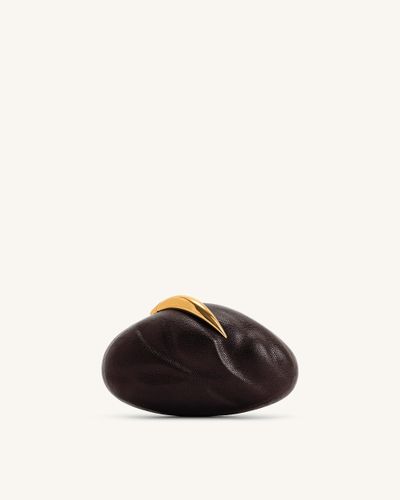 Kaya Irregular Oval Clutch - Dark Brown - JW PEI - Modalova