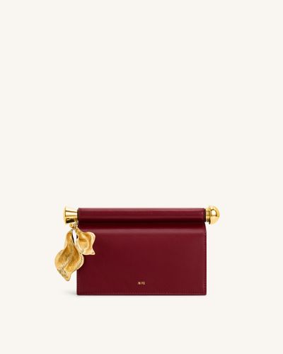 Holly Metal Pendant Embellished Clutch - Claret - JW PEI - Modalova