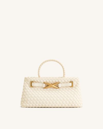 Elora Woven Tote Bag - White - JW PEI - Modalova