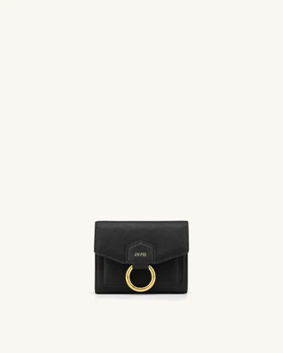 Stella Wallet - Black Grained Vegan Leather - JW PEI - Modalova