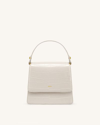 The Fae Top Handle Bag - Ivory Croc - JW PEI - Modalova