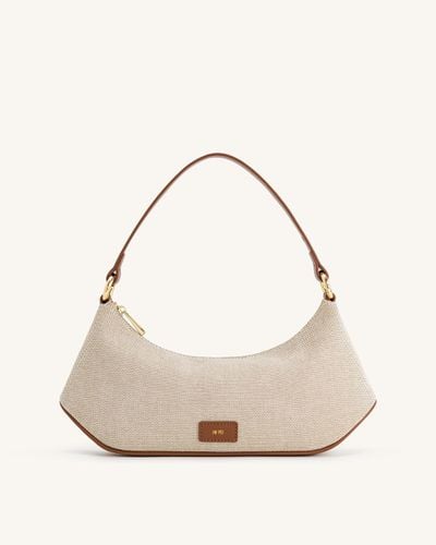 Lily Shoulder Bag - Brown Canvas - JW PEI - Modalova