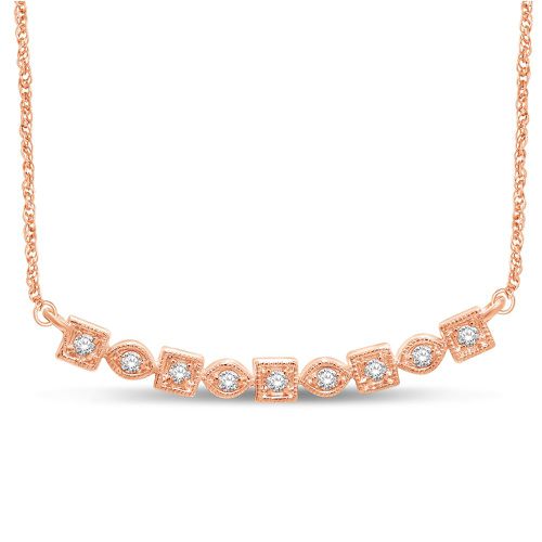 K Rose Gold 1/10 Ct.Tw. Diamond Stackable Necklace - Star Significance - Modalova