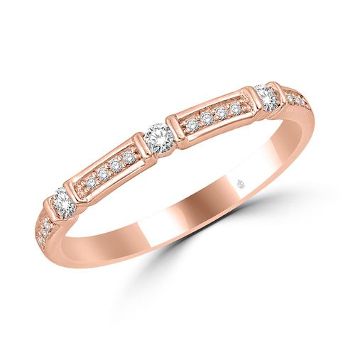 K Rose Gold 1/10 Ct.Tw. Diamond Stackable Band - Star Significance - Modalova