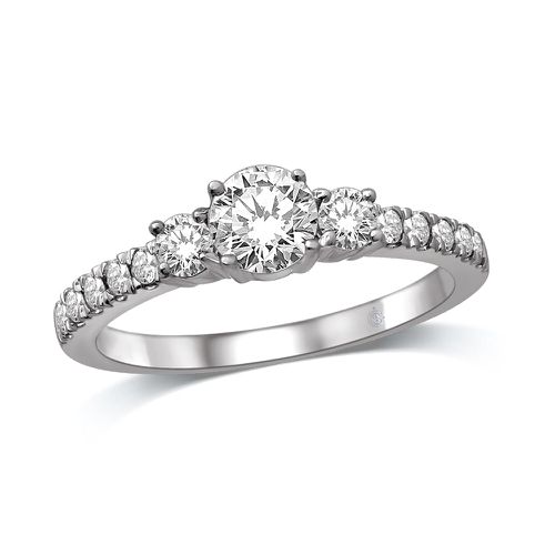 K White Gold 3/4 Ct.Tw.Diamond Engagement Ring - Star Significance - Modalova