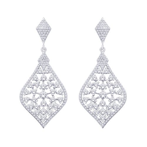 K White Gold 2 1/2 Ct.Tw. Diamond Fashion Earrings - Star Significance - Modalova