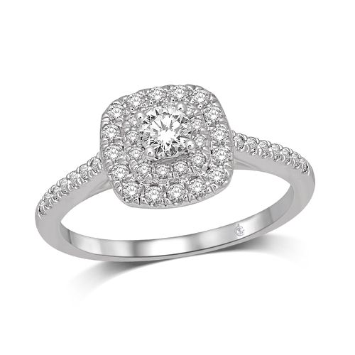 K White Gold 1/2 Ct.Tw.Diamond Engagement Ring - Star Significance - Modalova
