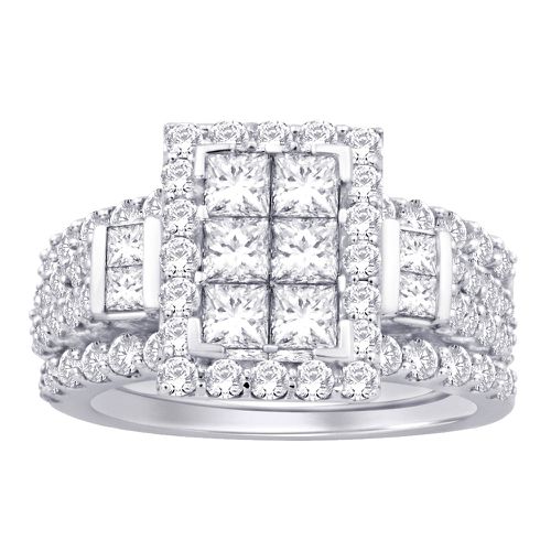 K White Gold 3Ct Diamond Bridal Ring - Star Significance - Modalova
