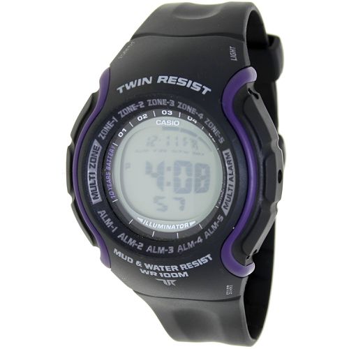 Men's Watch - Twin Resist Alarm Digital Dial Black Resin Strap / TRT-101H-1AV - Casio - Modalova