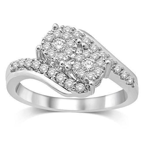 K White Gold 1/2 Ct.Tw Diamond Fashion Ring - Star Significance - Modalova
