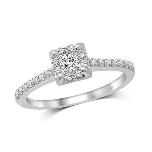 K White Gold 1/2 Ct.Tw.Diamond Engagement Ring - Star Significance - Modalova