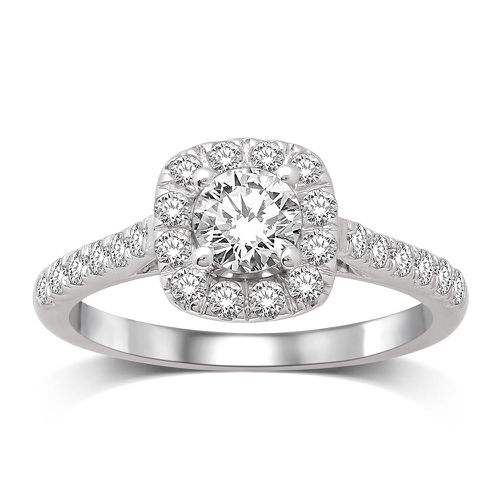 K White Gold 1 Ct.Tw.Diamond Engagement Ring - Star Significance - Modalova