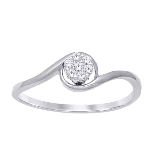 K White Gold 1/10 Ct.Tw. Diamond Flower Ring - Star Significance - Modalova