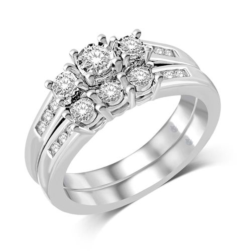 K White Gold 3/4 Ct.Tw.Diamond Fashion Bridal - Star Significance - Modalova