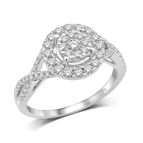 K White Gold 7/10 Ct.Tw. Diamond Fashion Ring - Star Significance - Modalova