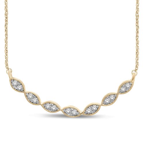 K Yellow Gold 1/6 Ct.Tw. Diamond Stackable Necklace - Star Significance - Modalova