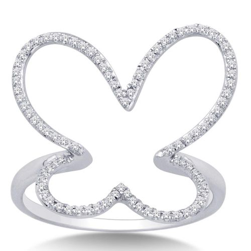 K White Gold 1/6 Ct.Tw. Diamond Fashion Ring - Star Significance - Modalova