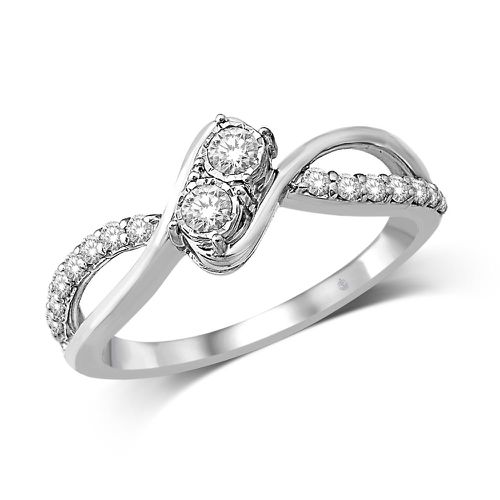 K White Gold 1/3 Ct Diamond Fashion Ring - Star Significance - Modalova