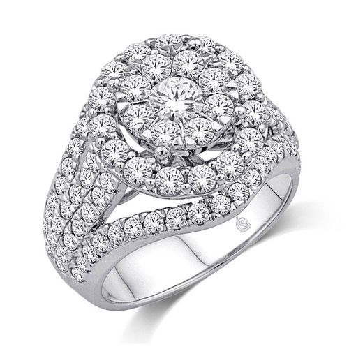 K White Gold 2 1/2 Ct.Tw.Diamond Fashion Ring - Star Significance - Modalova