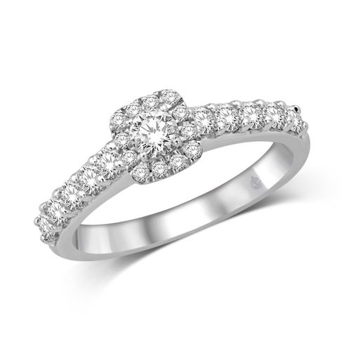 K White Gold 9/10 Ct.Tw Diamond Engagement Ring - Star Significance - Modalova