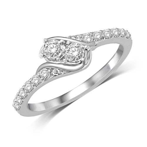 K White Gold White Gold 1/3 Ct Diamond Fashion Ring - Star Significance - Modalova