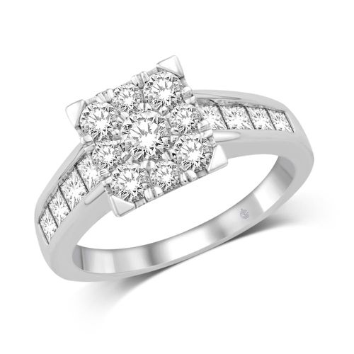 K White Gold 1 1/2 Ct.Tw Diamond Engagement Ring - Star Significance - Modalova