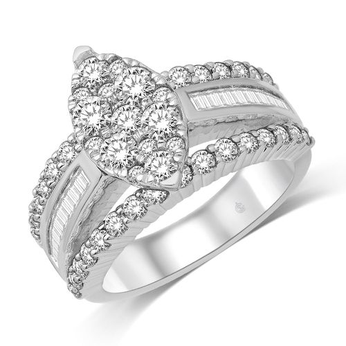 K White Gold 4 Ct.Tw. Diamond Engagement Ring - Star Significance - Modalova