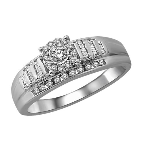K White Gold 2/5 Ct.Tw Diamond Engagement Ring - Star Significance - Modalova