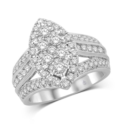 K White Gold 1 1/2 Ct.Tw. Diamond Engagement Ring - Star Significance - Modalova