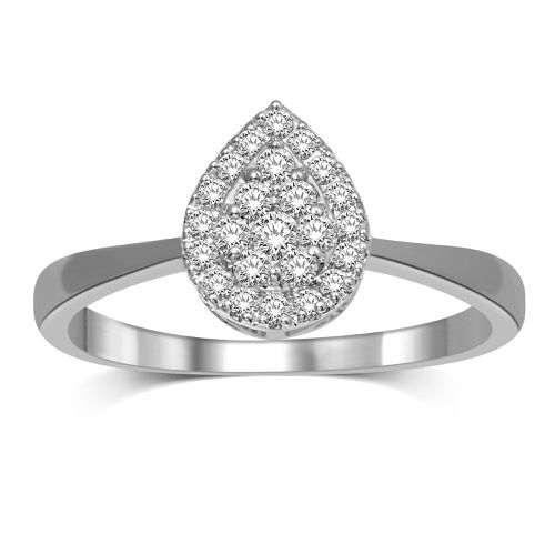 K White Gold 1/4 Ct.Tw.Diamond Fashion Ring - Star Significance - Modalova