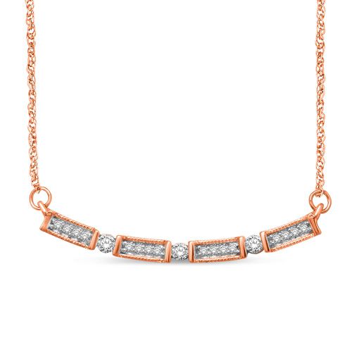 K Rose Gold 1/6 Ct.Tw. Diamond Stackable Necklace - Star Significance - Modalova